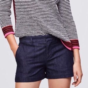 Loft dark blue denim riviera shorts